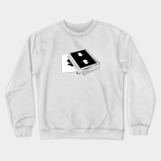 Leon playing cards Crewneck Sweatshirt by The Hermit Magic Magazine